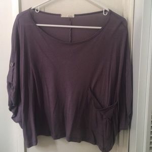 Purple Lush blouse with pocket and buttons!